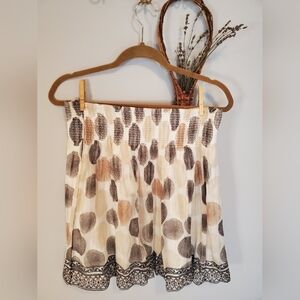 White House Black Market Metallic Silk Skirt